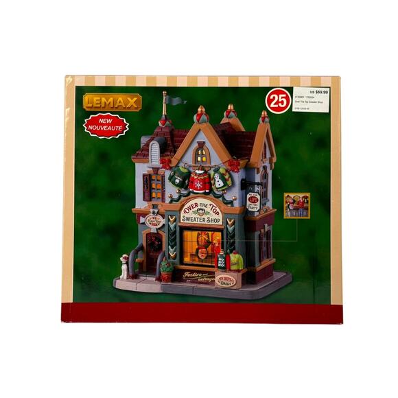 LEMAX #35061 Over The Top Sweater Shop Lighted Caddington Christmas Building - Picture 7 of 11